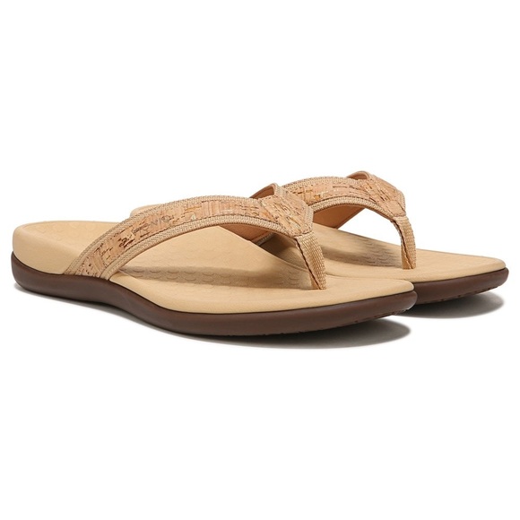 VIONIC WOMEN'S TIDE GOLD CORK SANDAL Size 8 US - Picture 1 of 11